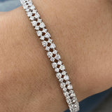Diamond Tennis Bracelet 3.6 ct White Gold