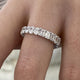 Diamond Eternity Fashion Ring 3.50 ct TCW, White Gold 14K
