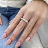 Diamond Eternity Fashion Ring 3.50 ct TCW, White Gold 14K