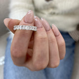 Diamond Eternity Fashion Ring 3.50 ct TCW, White Gold 14K
