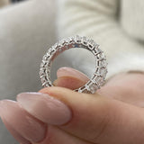 Diamond Eternity Fashion Ring 3.50 ct TCW, White Gold 14K