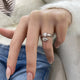 Toi-et Moi Ring 0.8 ct TCW , Solid Gold 14k