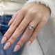 Toi-et Moi Ring 0.8 ct TCW , Solid Gold 14k