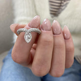 Diamond Statement Ring 1.50 Carat White Gold 14K