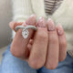 Diamond Statement Ring 1.50 Carat White Gold 14K