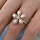 Diamond Statement Ring 0.85 Carat Rose Gold 14K