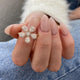 Diamond Statement Ring 0.85 Carat Rose Gold 14K