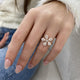 Diamond Cluster Ring 0.8 ct Rose Gold