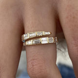 Diamond Wrap Ring 1.05 Carat Yellow Gold 14K