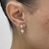 Diamond Jacket Earrings 1.9 ct White Gold