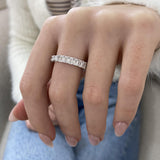 Diamond Eternity Fashion Ring 3.60 ct TCW, White Gold 14K