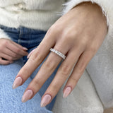Diamond Eternity Fashion Ring 3.60 ct TCW, White Gold 14K