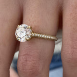 Solitaire with Pave Band