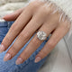Zephyra 3-Stone Engagement Ring, 18K White Gold