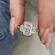 Zephyra 3-Stone Engagement Ring, 18K White Gold