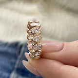 Diamond Eternity Ring 4.12 Carat Rose Gold 14K