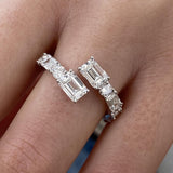 Diamond Open Band Ring 3 ct White Gold