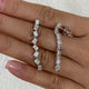 Diamond Drop Earrings 2.9 ct White Gold