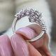 Diamond Ring 3.37 Carat White Gold 14K