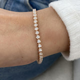 Diamond Tennis Bracelet 3.2 ct Rose Gold