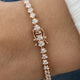 Diamond Tennis Bracelet 3.2 ct Rose Gold