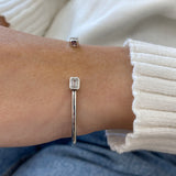 Diamond Bangle Bracelet 1 ct White Gold