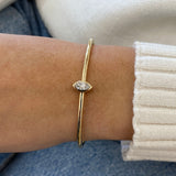 Diamond Bangle Bracelet 0.7 ct Yellow Gold