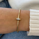 Diamond Bangle Bracelet 0.7 ct Yellow Gold