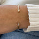Diamond Bangle Bracelet 0.8 ct Yellow Gold