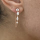 Diamond Drop Earrings 1.8 ct Rose Gold