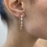 Diamond Drop Earrings 1.80 ct TCW, Yellow Gold