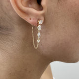 Diamond Drop Earrings 1.80 ct TCW, Yellow Gold