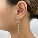 Diamond Threader Earrings 0.7 ct White Gold
