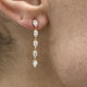 Diamond Drop Earrings 1.2 ct Yellow Gold