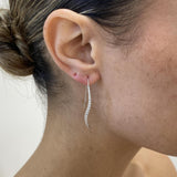 Diamond Threader Earrings 0.5 ct White Gold