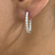 Diamond Hoop Earrings 0.8 ct White Gold