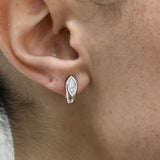 Diamond Huggie Earrings 0.6 ct White Gold