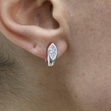 Diamond Huggie Earrings 0.6 ct White Gold