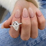 Elyria Engagement Ring 4.70 Carat White Gold