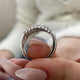 Diamond Wedding Band Fashion Ring 1.55 ct TCW, White Gold 14K