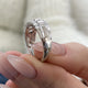 Diamond Wedding Band Fashion Ring 1.55 ct TCW, White Gold 14K