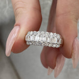 Diamond Wedding Band Fashion Ring 1.55 ct TCW, White Gold 14K