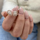Diamond Two Stone Fashion Ring 1.05 ct TCW, Rose Gold 14K