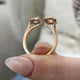 Diamond Two Stone Fashion Ring 1.05 ct TCW, Rose Gold 14K