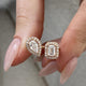 Diamond Two Stone Fashion Ring 1.05 ct TCW, Rose Gold 14K