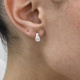 Diamond Hoop Earrings 0.8 ct White Gold