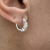 Diamond Huggie Earrings 1.2 ct White Gold