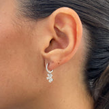 Diamond Dangle Earrings 0.6 ct White Gold