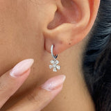 Diamond Dangle Earrings 0.6 ct White Gold