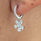 Diamond Dangle Earrings 0.7 ct White Gold